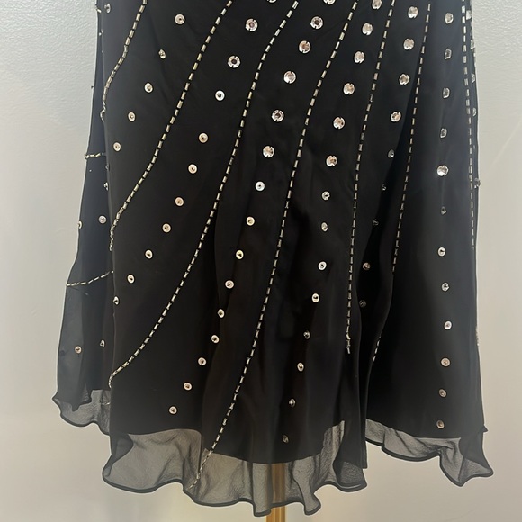 Scala Vintage Black Short Silk Dress - Picture 7 of 16